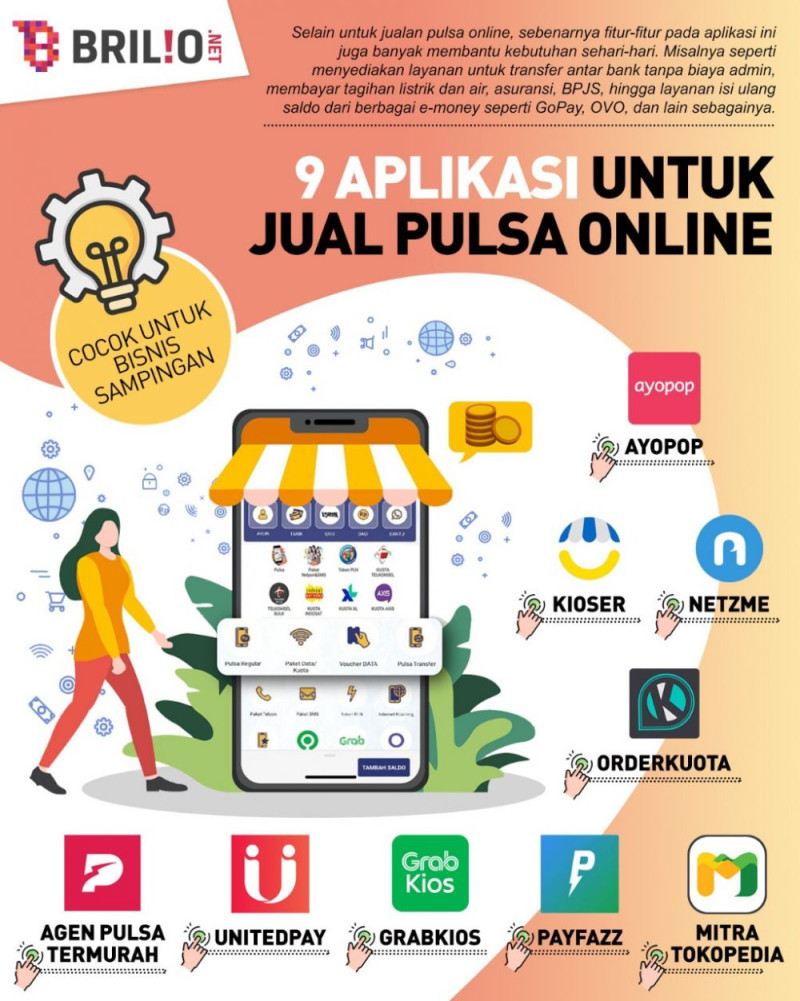 Aplikasi untuk jual pulsa online, cocok buat buka bisnis sampin