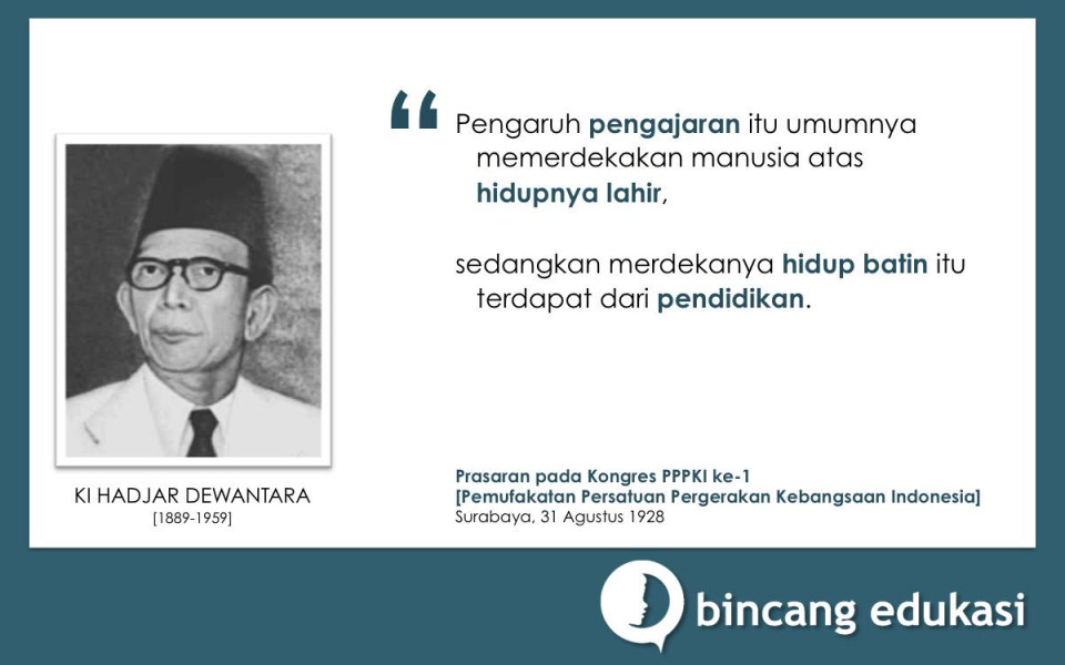 Bincang Edukasi on X: "Beda pengajaran dan pendidikan menurut Ki