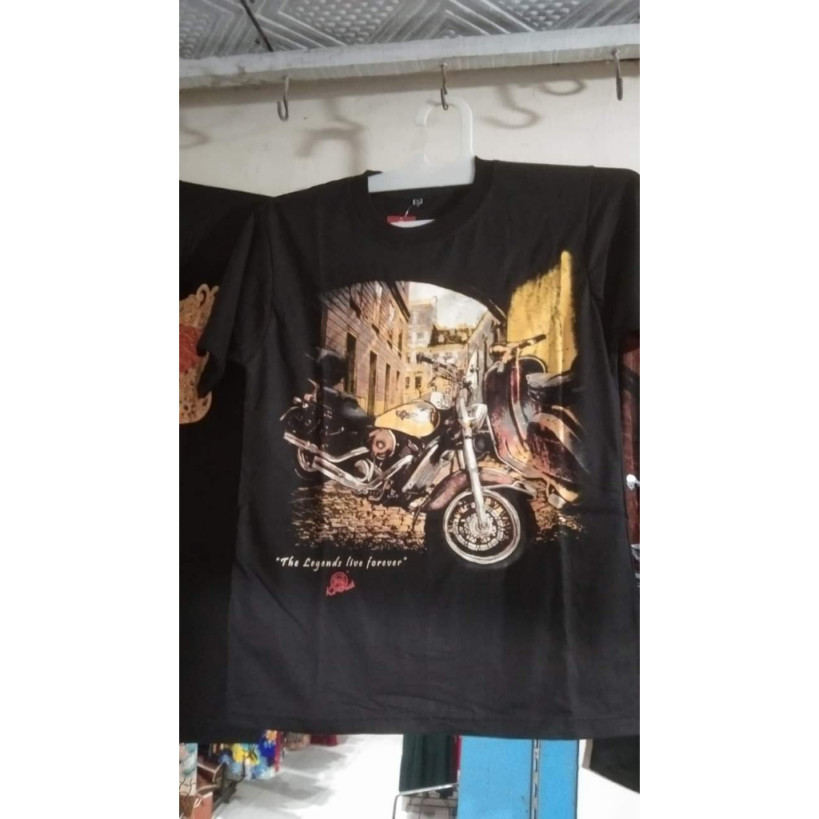 Jual Pusat Kaos Warna Hitam Gambar Motor Harley Davidson Asli dari