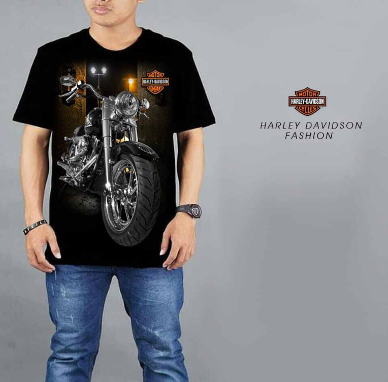 KAOS DISTRO MURAH KAOS COWOK KEREN MOTIF MOTOR HARLEY DAVIDSON