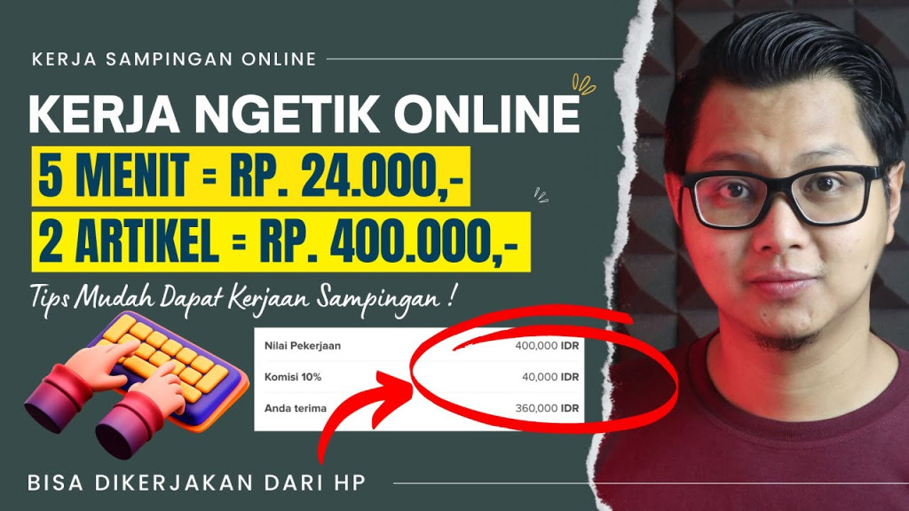 Kerja Ngetik Online Terbaru, Cara Menghasilkan Uang Dari Internet Dengan  Kerja Sampingan Online !