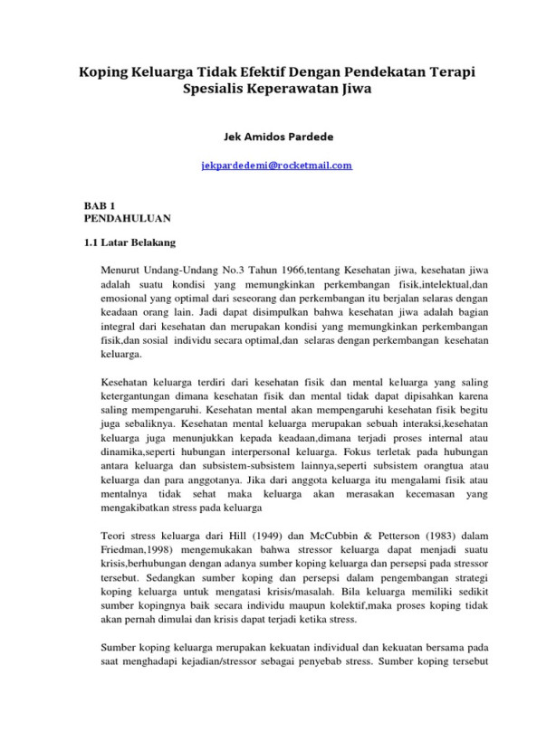 Koping Keluarga Tidak Efektif  PDF