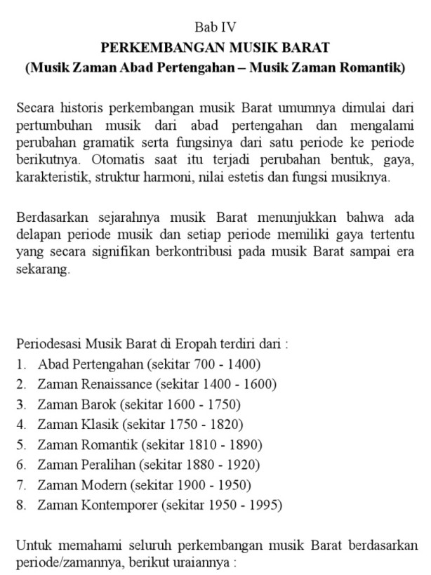 Perkembangan Musik Barat (Musik Zaman Abad Pertengahan - Musik