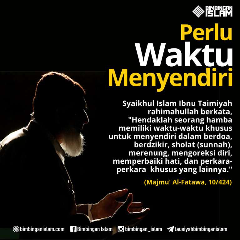 Perlu Waktu untuk Menyendiri  bimbingan islam  Flickr