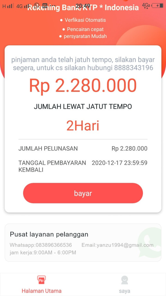 Tidak Merasa Meminjam di Aplikasi Pinjol Dompet Besar, tapi