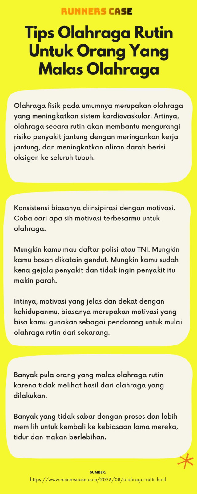 Tips Olahraga Rutin Untuk Orang Yang Malas Olahraga - Runners Case