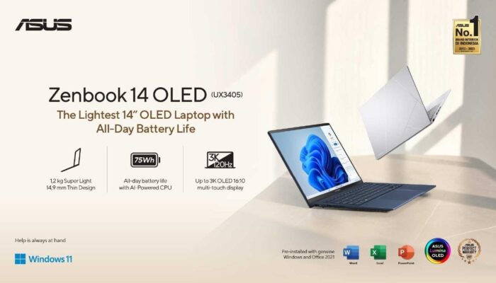 Intip Keunggulan ASUS Zenbook 14 OLED, Laptop Tipis dengan Performa Handal