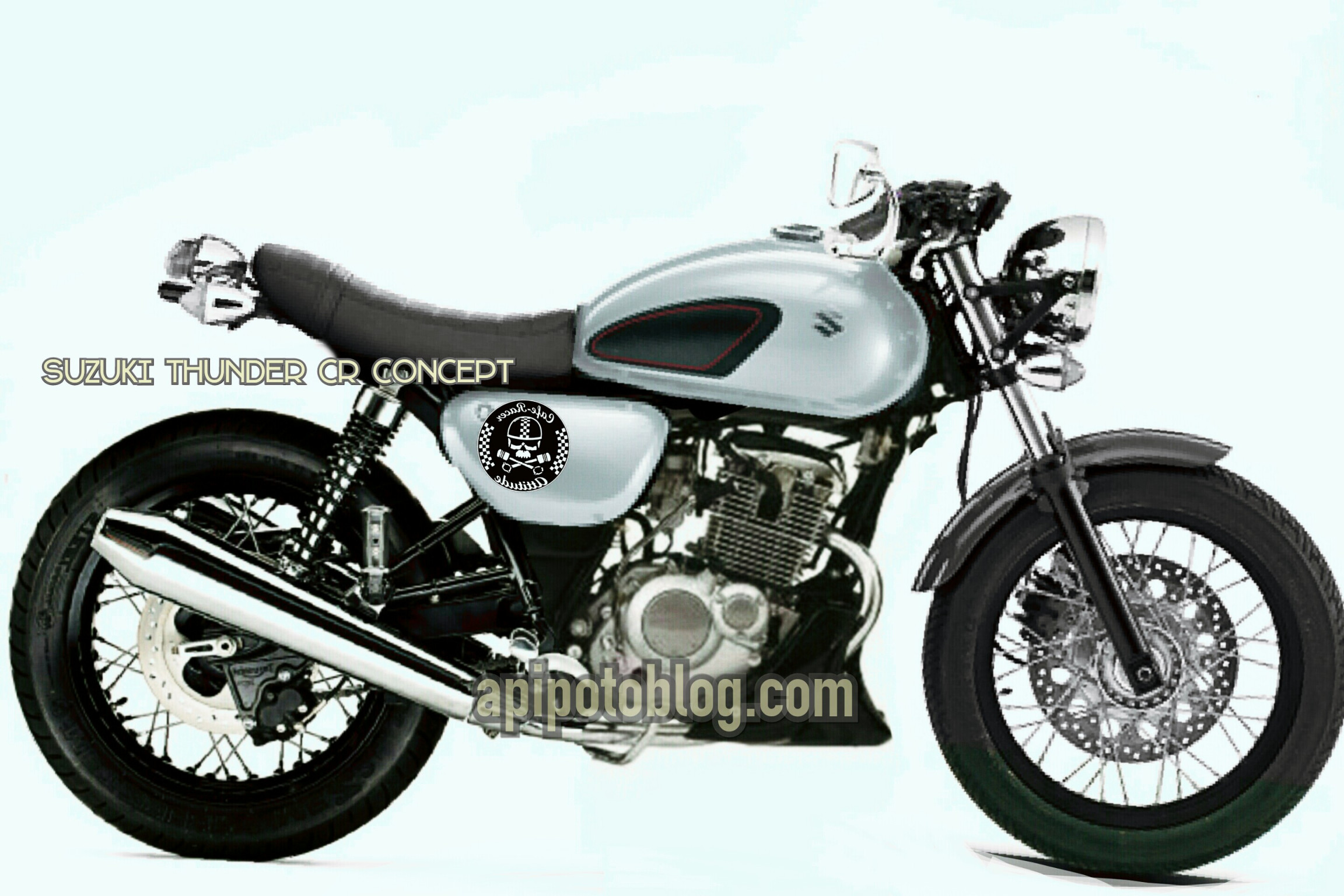 Modifikasi Suzuki Thunder Cafe Racer Concept Apipotoblog