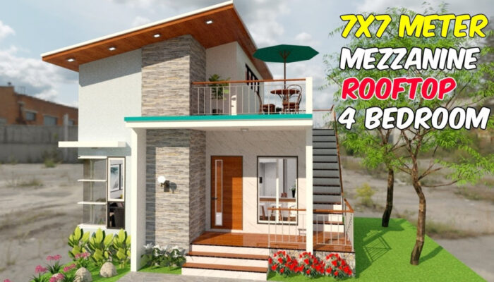 Desain Rumah Modern Dengan Rooftop Yang Menawan