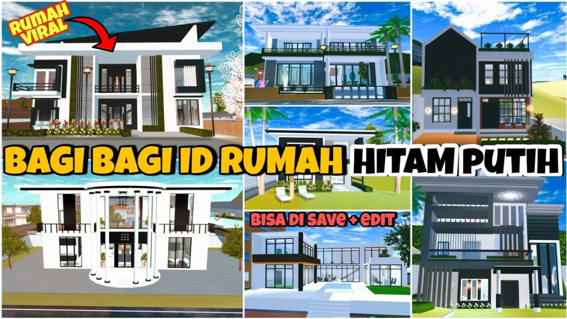 BAGI BAGI ID SAKURA SCHOOL SIMULATOR  RUMAH SERBA HITAM PUTIH 🦄