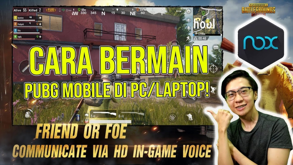 Cara Main PUBG Mobile di PC/LAPTOP dengan Emulator NOX Player! Hajar  Semuanyaa!