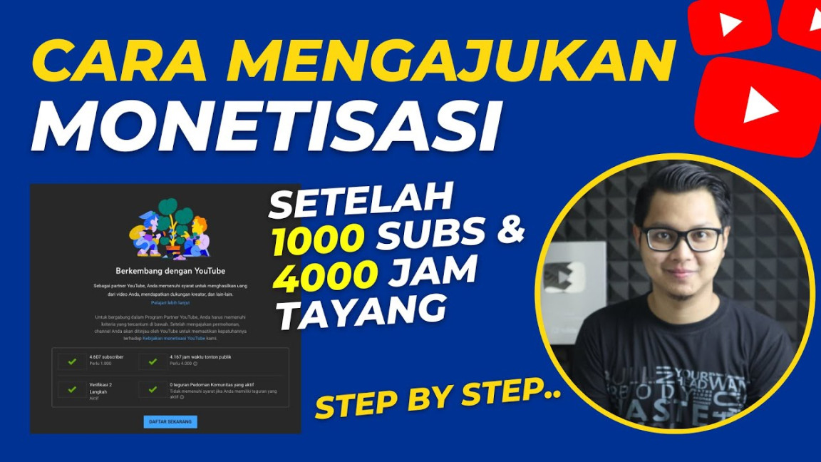 Cara Mengajukan Monetisasi Youtube Untuk Pemula ! - Cara Bangun Channel  Youtube Dari Nol