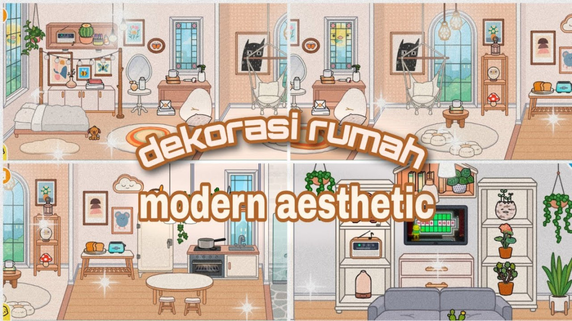 DEKORASI RUMAH IMPIAN 🥰 RUMAH AESTHETIC MODERN  TOCA BOCA INDONESIA