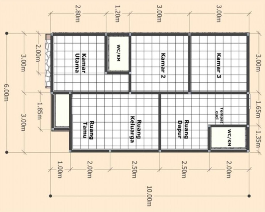 Denah Rumah Minimalis Kamar Terbaru untuk Keluarga