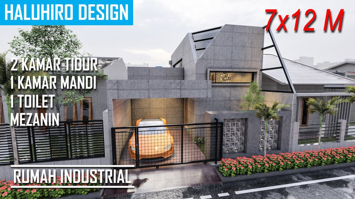 Desain Rumah Industrial x Meter!!!  Lantai + Mezanin!!!