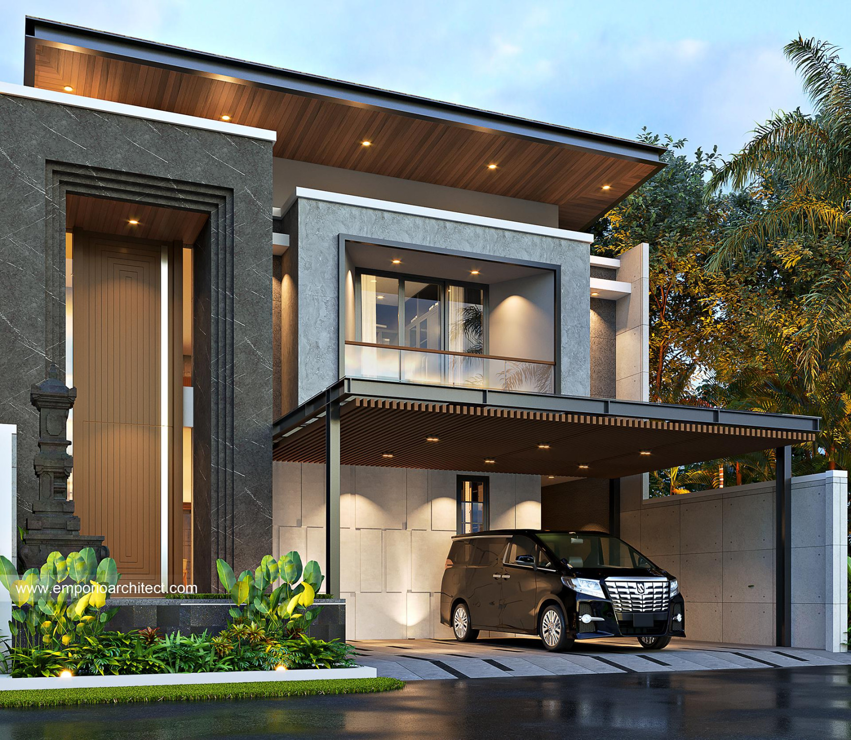 Desain Rumah Modern Industrial  Lantai Ibu DYV  - Bali