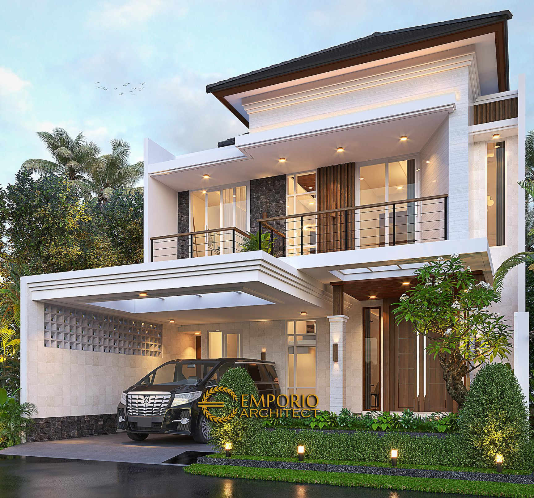 Desain Rumah Modern  Lantai Bapak ATN - Bekasi, Jawa Barat