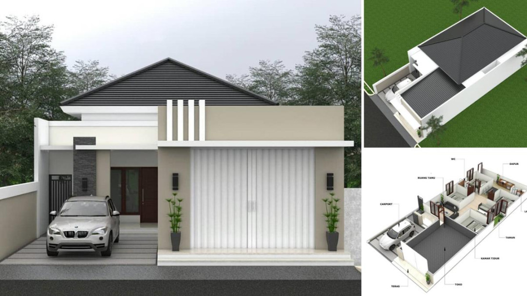 Desain Rumah Plus Toko Minimalis yang Mudah Ditiru - Brighton