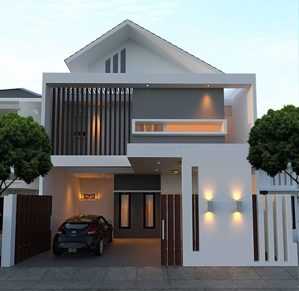 Desain Rumah Rustic House  Desain rumah  lantai, Rumah modern