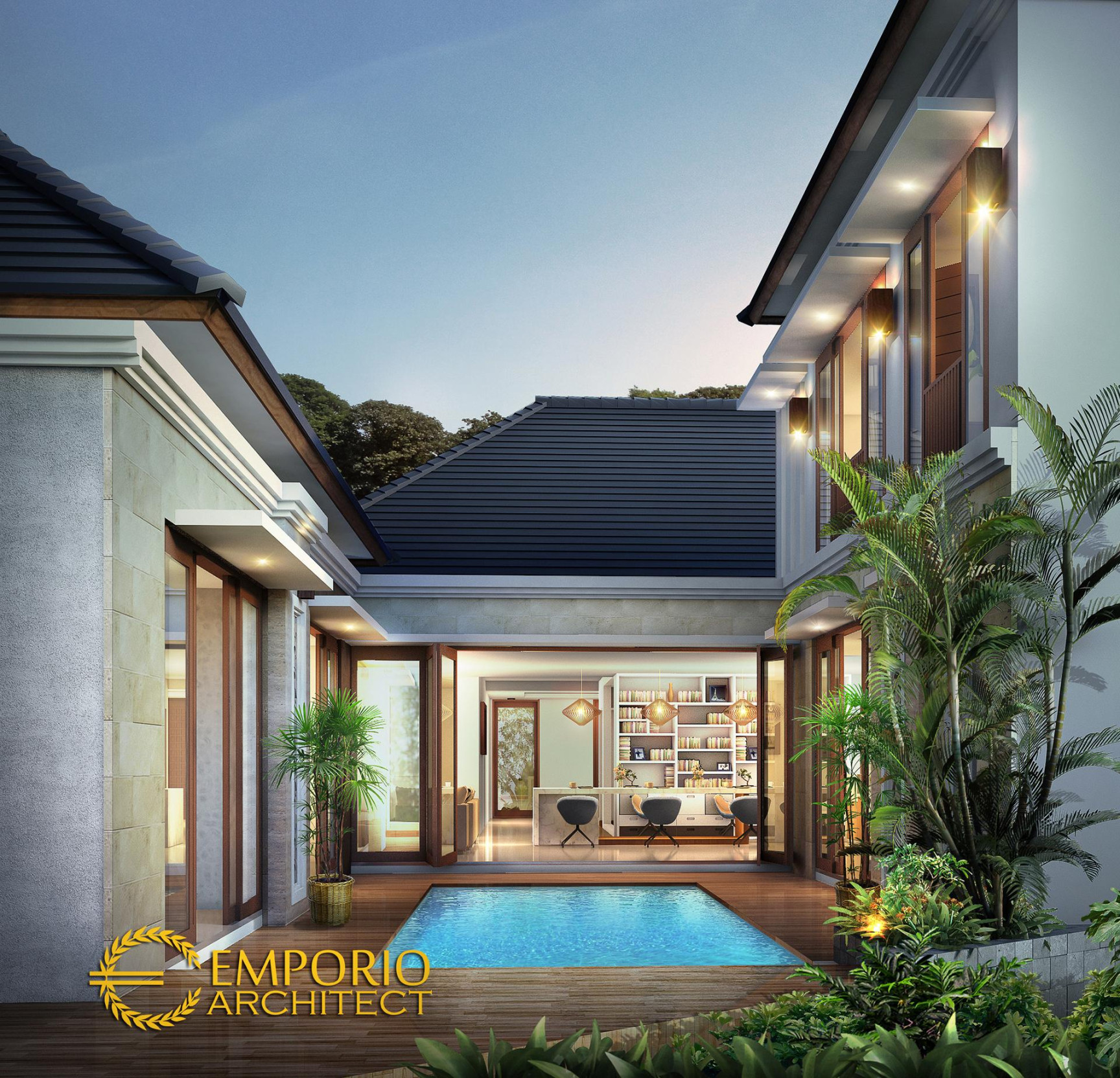 Desain Rumah Villa Bali  Lantai Bapak Gondo - Jakarta Timur