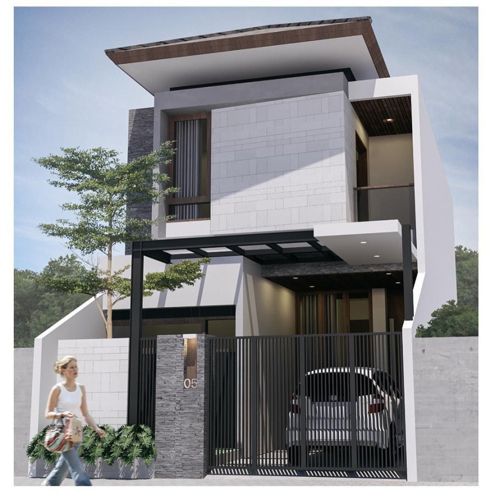 Foto Desain Rumah Minimalis Modern  Lantai  Desain rumah, Rumah