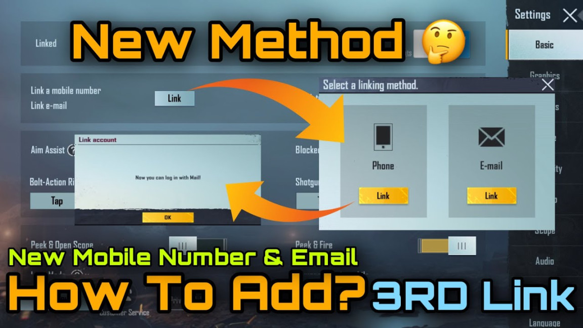 How To Add rd Link In PUBG  New Email Link Feature in PUBG Mobile