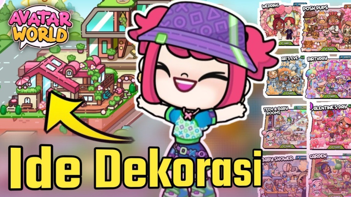 IDE DEKORASI DI HOUSE MAKER DENGAN  PAKET AVATAR WORLD  AVATAR WORLD   PAZU