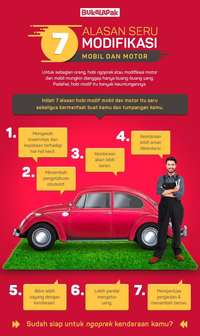 Infografis] Inilah  Alasan Hobi Modif Mobil dan Motor Bermanfaat