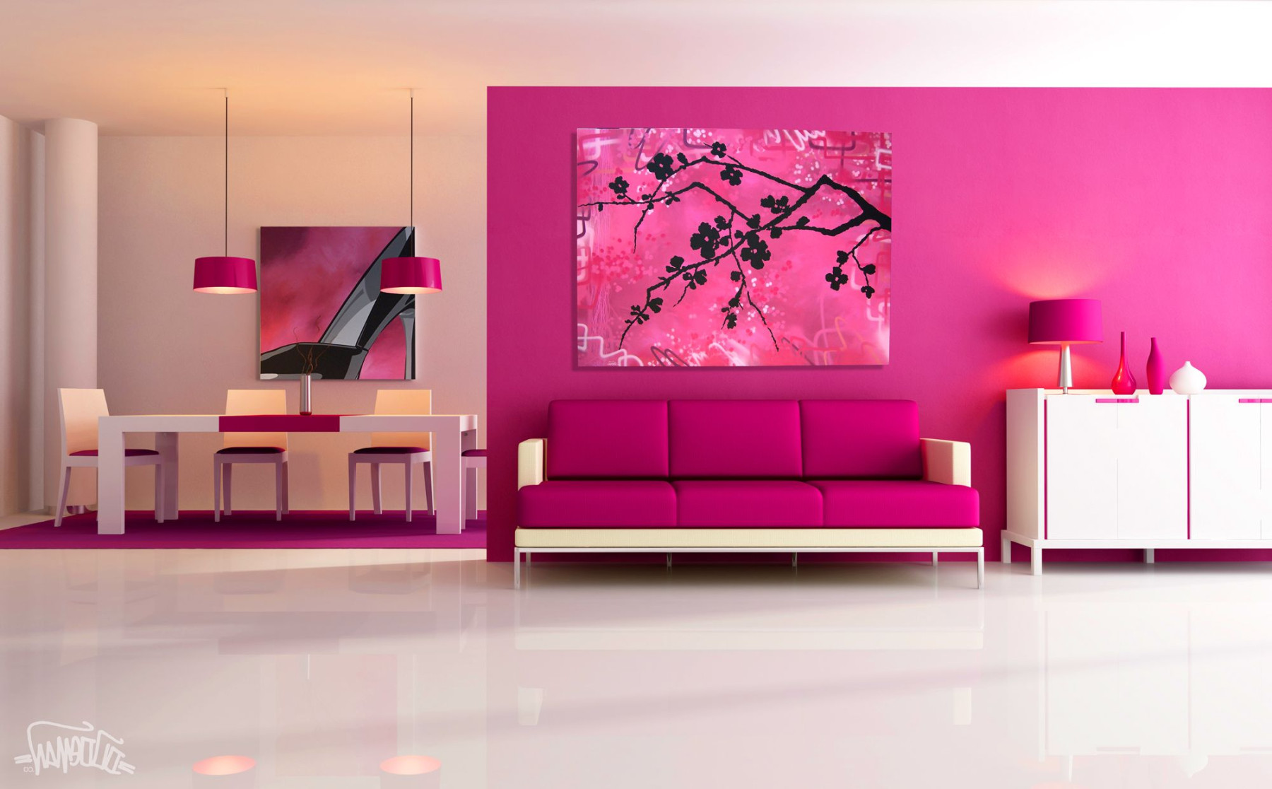 Interior Warna Pink Yang Elegan ~ Desain Rumah Online