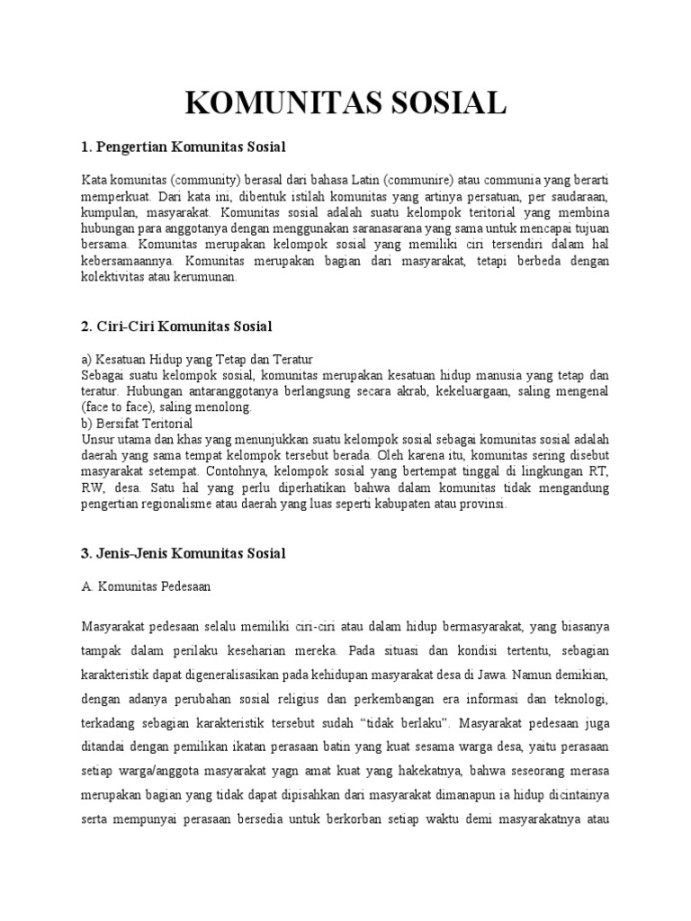 Komunitas Sosial  PDF