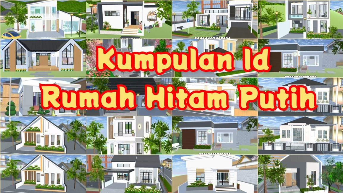 Kumpulan ID Rumah Hitam Putih  Bagi Bagi ID  Sakura School Simulator