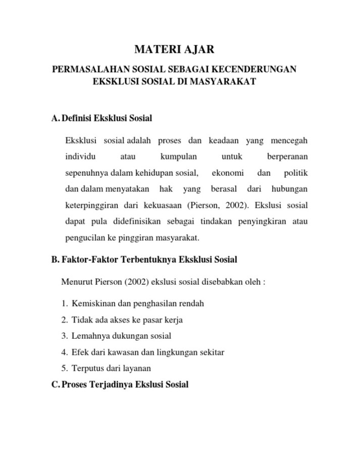 Materi Ajar  Ekslusi Sosial  PDF