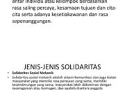 Sosial Solidaritas: Pentingnya Makna, Bentuk, Dan Syarat-Syaratnya Dalam Membangun Hubungan Yang Harmonis