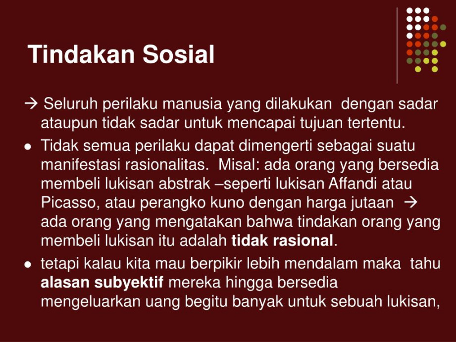 PPT - Tindakan Sosial PowerPoint Presentation, free download - ID