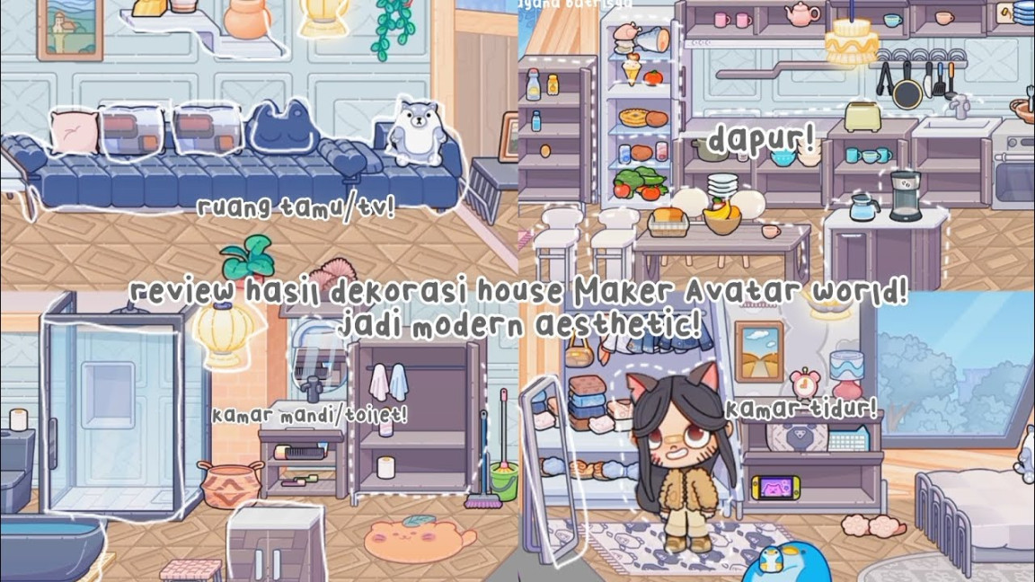 Review hasil dekorasi house Maker Avatar world! ☕💌 jadi modern aesthetic !   Avatar world indonesia