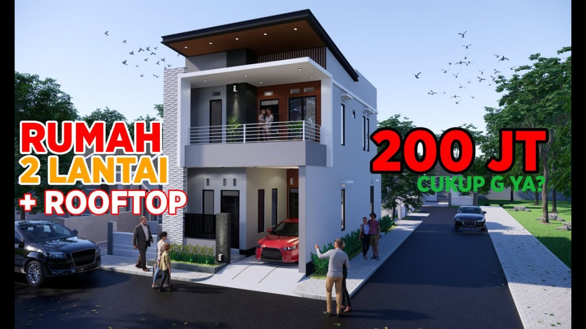 Rumah  Lantai + Rooftop x1 meter - Bpk