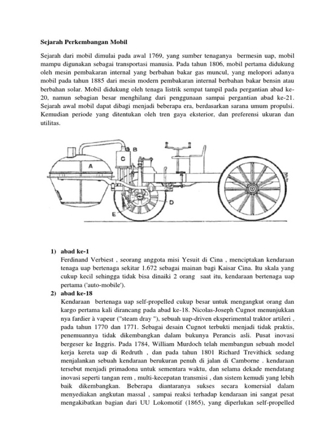 SEJARAH AWAL PENGEMBANGAN MOBIL  PDF