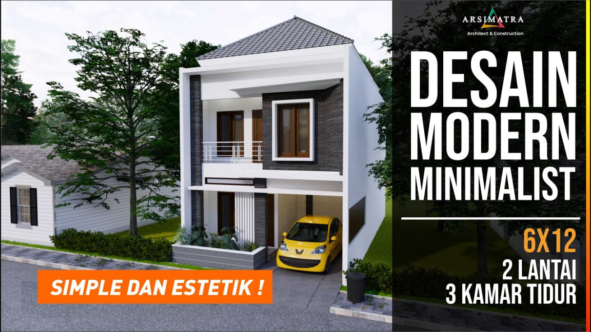 Simple Dan Estetik ! Desain Rumah Modern Minimalis  Lantai di Lahan x1