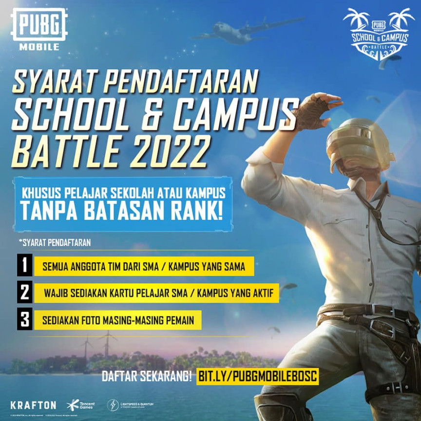 Syarat dan Cara Daftar PUBG Mobile School & Campus Battle