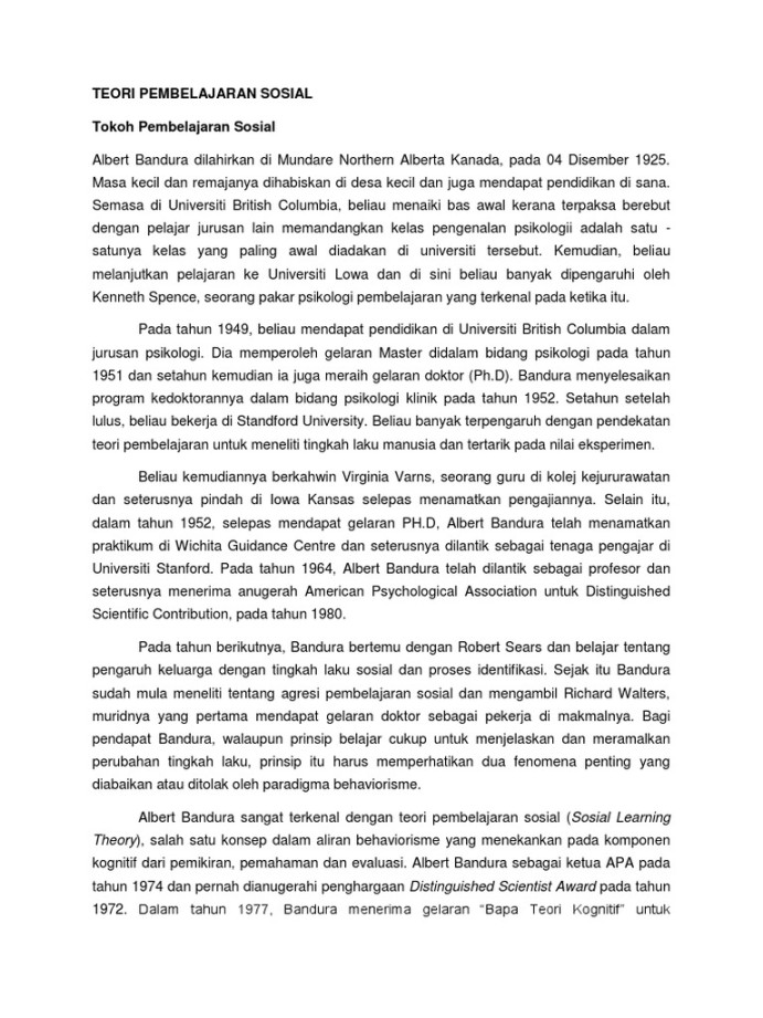 Teori Pembelajaran Sosial  PDF