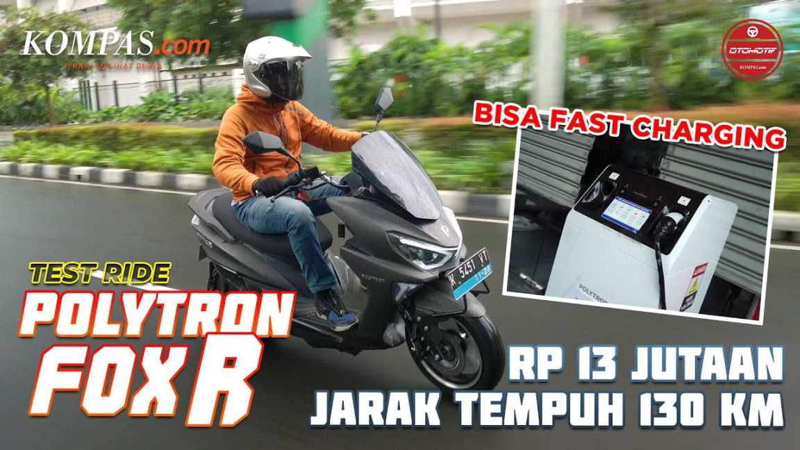 TEST RIDE  Polytron Fox R  Motor Listrik Bertenaga Rp  Jutaan