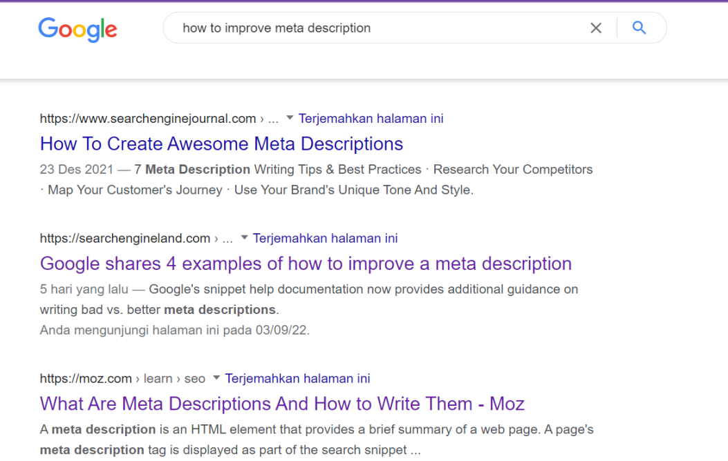 Tips dari Google untuk Meta Description: untuk Traffic, Bukan