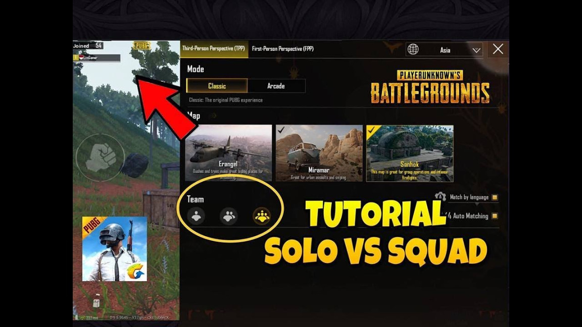 TUTORIAL CARA AGAR BISA BERMAIN SOLO VS SQUAD / SOLO VS DUO PUBG MOBILE  INDONESIA