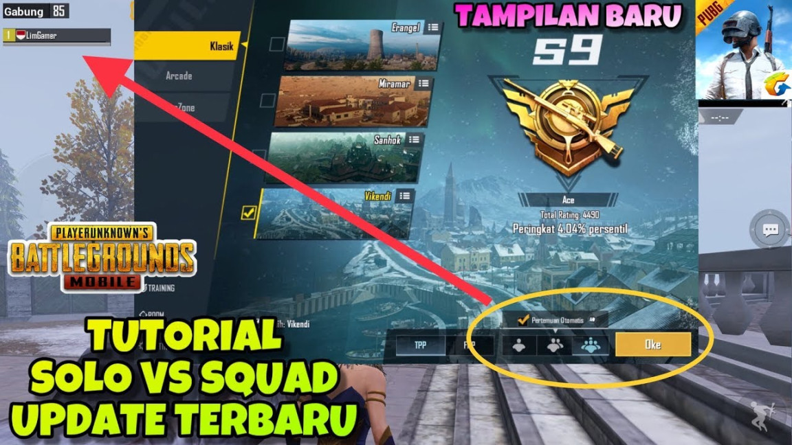 TUTORIAL CARA BERMAIN SOLO VS SQUAD / SOLO VS DUO TERBARU UPDATE   SEASON BARU PUBG MOBILE