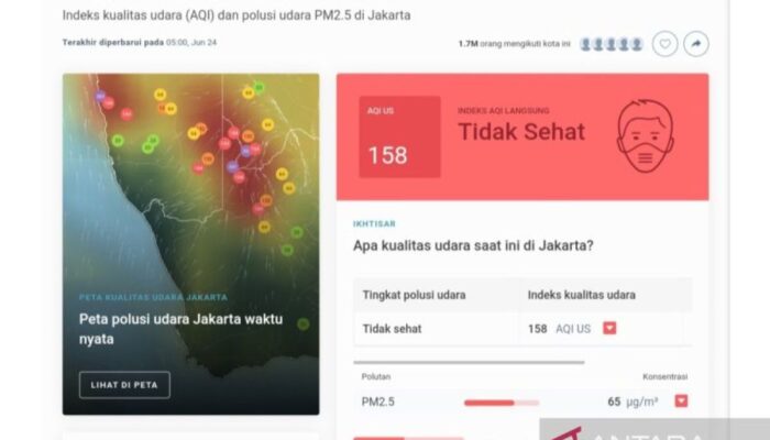 Standard udara Ibukota tak sehat, pakai masker ketika meninggalkan