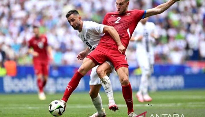 Gol dramatis Jovic paksa laga Slovenia vs Serbia berakhir imbang 1-1